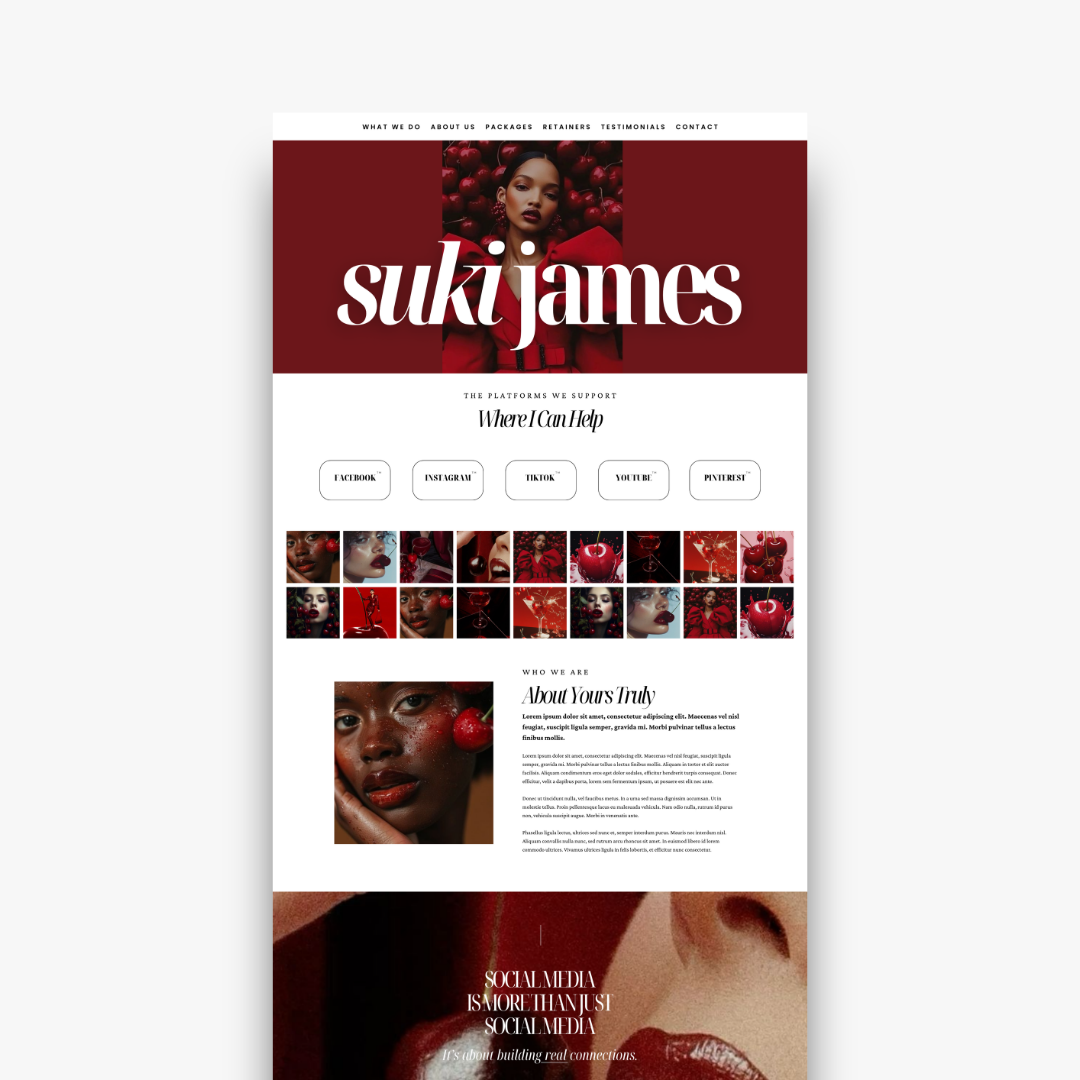 Suki James Sales Page Canva Template